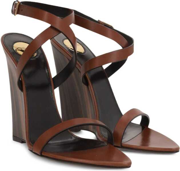 Sandale cu platforma Saint Laurent Sandal Gippy 110 Popsi BROWN Femei (BM 18169333) 2