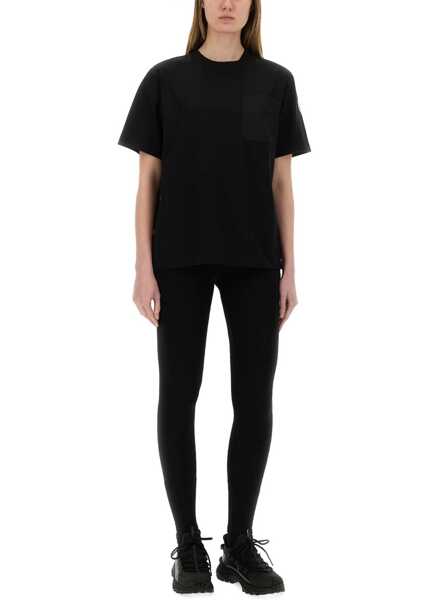 Tricouri Moncler T-Shirt With Side Buttons BLACK Femei (BM 18169528) 2