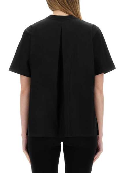 Tricouri Moncler T-Shirt With Side Buttons BLACK Femei (BM 18169528) 3