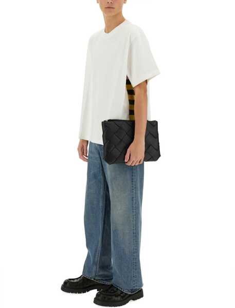 Tricouri Bottega Veneta Checkered T-Shirt Made Of Soft Cotton Jersey WHITE Barbati (BM 18169546) 2