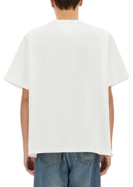 Tricouri Bottega Veneta Checkered T-Shirt Made Of Soft Cotton Jersey WHITE Barbati (BM 18169546) 3