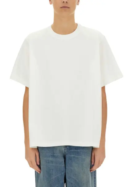 Tricouri Bottega Veneta Checkered T-Shirt Made Of Soft Cotton Jersey WHITE Barbati (BM 18169546) 1