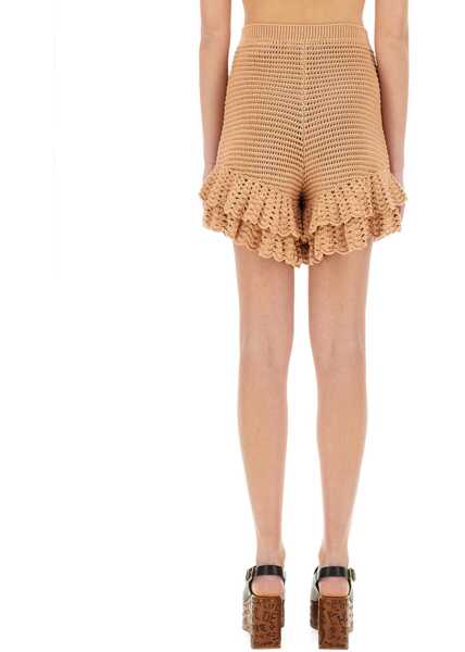Pantaloni scurti Chloe Crochet Knit Mini Shorts NUDE Femei (BM 18169564) 3