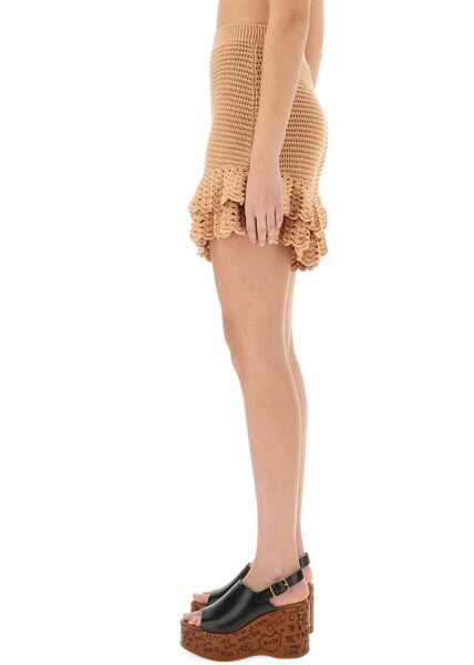 Pantaloni scurti Chloe Crochet Knit Mini Shorts NUDE Femei (BM 18169564) 4