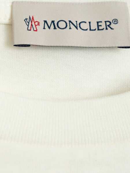 Tricouri Moncler T-Shirt With Logo WHITE Baieti (BM 18169597) 3