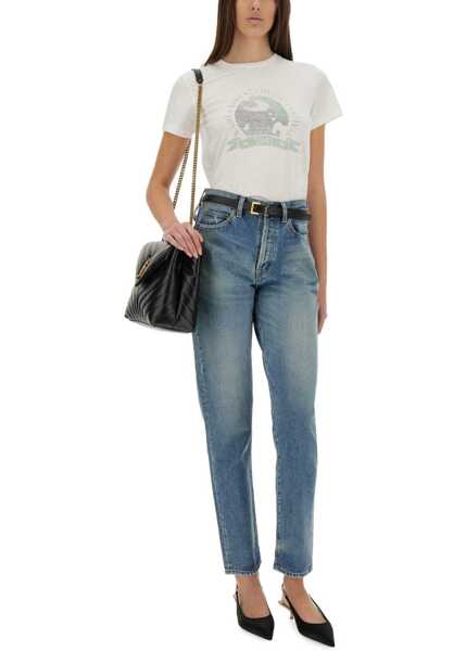 Tricouri Saint Laurent Music Festival T-Shirt BEIGE Femei (BM 18169792) 2