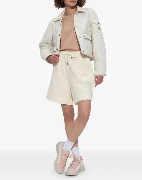 Pantaloni scurti Moncler Cotton Fleece Shorts IVORY Femei (BM 18169837) 2