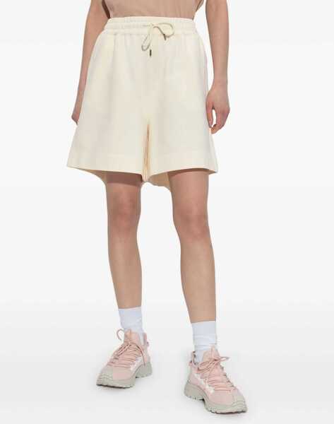 Pantaloni scurti Moncler Cotton Fleece Shorts IVORY Femei (BM 18169837) 3