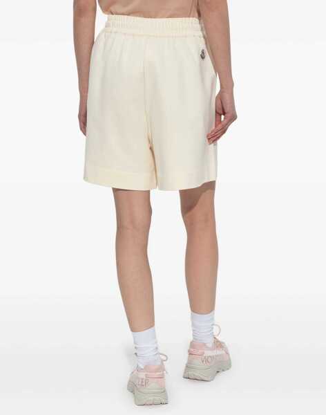Pantaloni scurti Moncler Cotton Fleece Shorts IVORY Femei (BM 18169837) 4