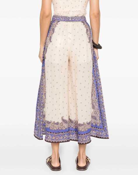 Pantaloni casual ZIMMERMANN Cropped Pants Maxine MULTICOLOUR Femei (BM 18169924) 4