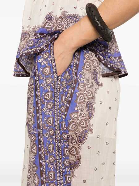 Pantaloni casual ZIMMERMANN Cropped Pants Maxine MULTICOLOUR Femei (BM 18169924) 5