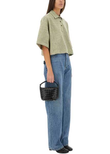 Tricouri Polo Bottega Veneta Cotton Pique Polo Shirt BEIGE Femei (BM 18170092) 2