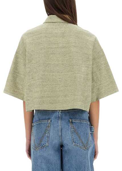 Tricouri Polo Bottega Veneta Cotton Pique Polo Shirt BEIGE Femei (BM 18170092) 3