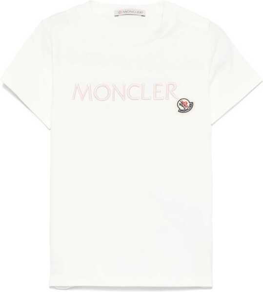 Tricouri Moncler T-Shirt With Logo WHITE Baieti (BM 18170200) 1