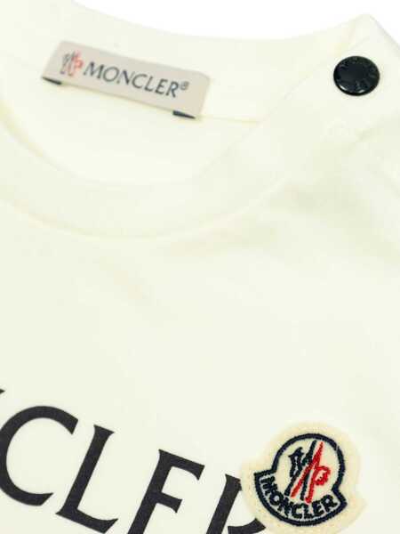Tricouri Moncler T-Shirt With Logo WHITE Baieti (BM 18170335) 4