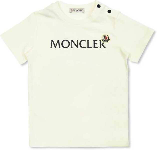 Tricouri Moncler T-Shirt With Logo WHITE Baieti (BM 18170335) 1