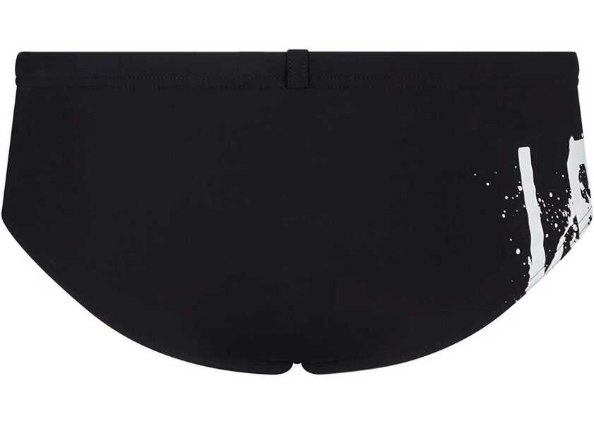Chiloti DSQUARED2 Swim Briefs With Logo Print Black Barbati (BM 18171289) 2