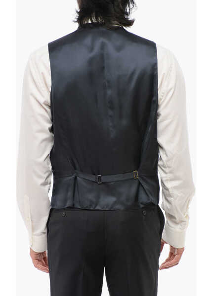 Veste costum CORNELIANI Virgin Wool Vest With Five Buttoms Blue Barbati (BM 18171292) 2