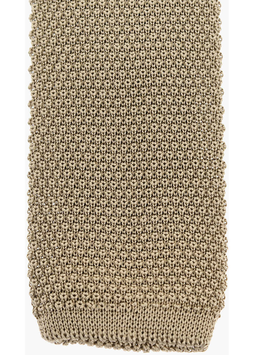 Cravate CORNELIANI Crochet Silk Tie Beige Barbati (BM 18171871) 2