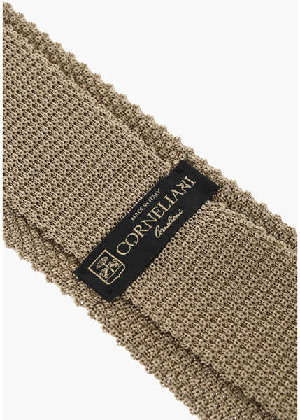 Cravate CORNELIANI Crochet Silk Tie Beige Barbati (BM 18171871) 3