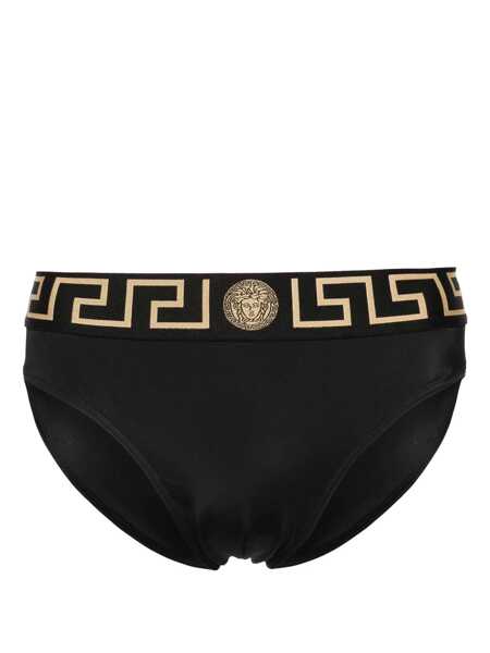 Sorturi de baie Versace Black Speedo With Greca Detail In Tech Fabric Man Black Barbati (BM 18174903) 1