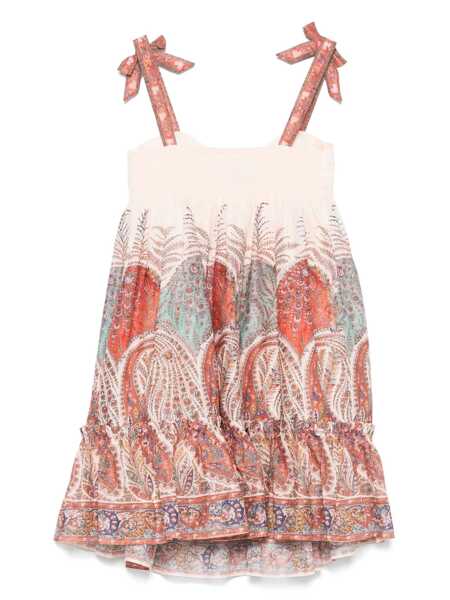 Rochii ZIMMERMANN Rhiannon Kids Tie Front Dress White Fete (BM 18177900) 2