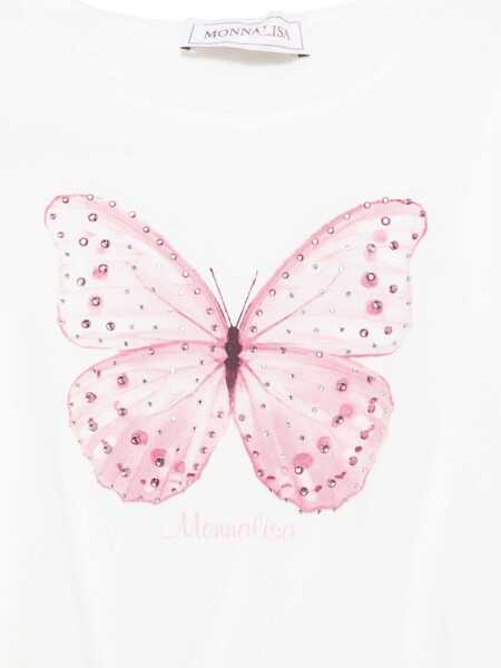 Tricouri Monnalisa JERSEY T-SHIRT White Fete (BM 18177960) 3