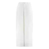 Pantaloni casual 120% Lino Linen Wide Leg Trousers Femei