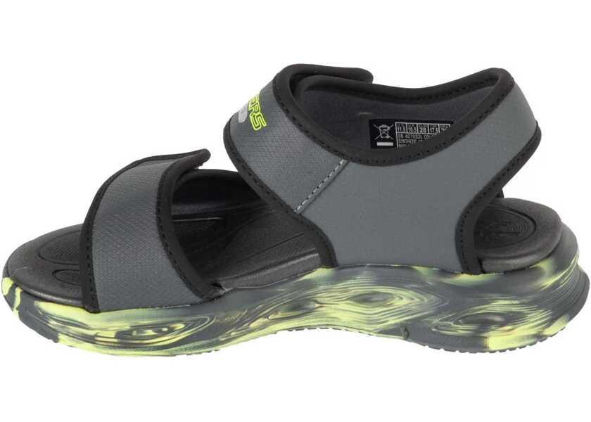 Sandale SKECHERS S-Lights: Sola Glow Sandal - Fusion Brights Grey Baieti (BM 18182812) 2