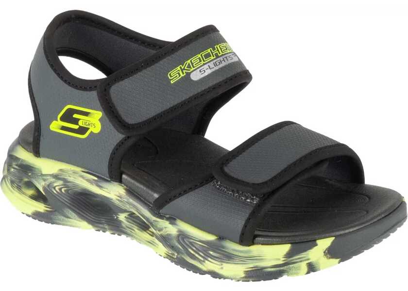 Sandale SKECHERS S-Lights: Sola Glow Sandal - Fusion Brights Grey Baieti (BM 18182812) 1
