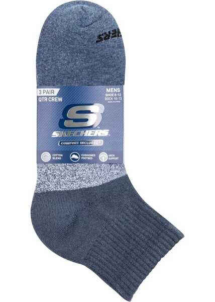 Sosete SKECHERS 3pk Mens Qtr Colorbloc Socks Multicolour Barbati (BM 18182932) 3
