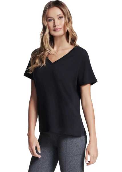 Tricouri SKECHERS Pima V-Neck Tee Black Femei (BM 18182974) 1