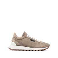 Sneakers Beige Low Top Sneakers With Rubber Sole In Suede Woman Femei