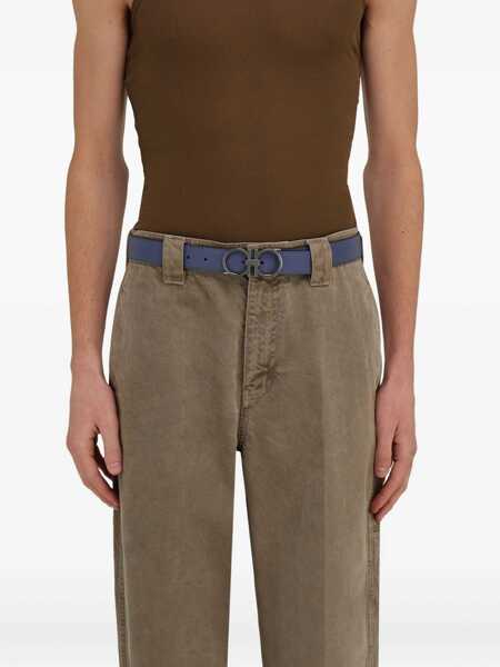 Curele Ferragamo Leather reversible Belt GRAPHITE Barbati (BM 18189475) 3