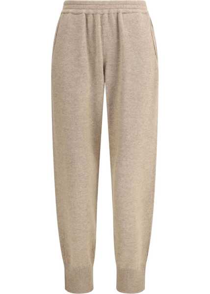 Pantaloni casual Brunello Cucinelli Cashmere Pants BROWN Femei (BM 18189604) 1