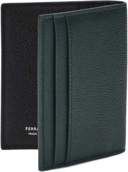 Portofele Ferragamo Leather Card Holder MOSS Barbati (BM 18189619) 2