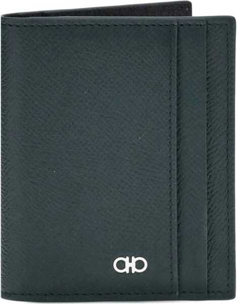 Portofele Ferragamo Leather Card Holder MOSS Barbati (BM 18189619) 1