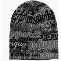 Caciuli Wool Beanie With All-Over Logo Femei