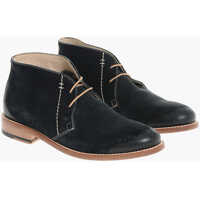 Pantofi Oxford Suede Derby Shoes With Contrasting Strings Barbati