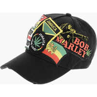 Caciuli Cotton Gabardine Jamaica One Love Cap With Adjustable Strap Barbati