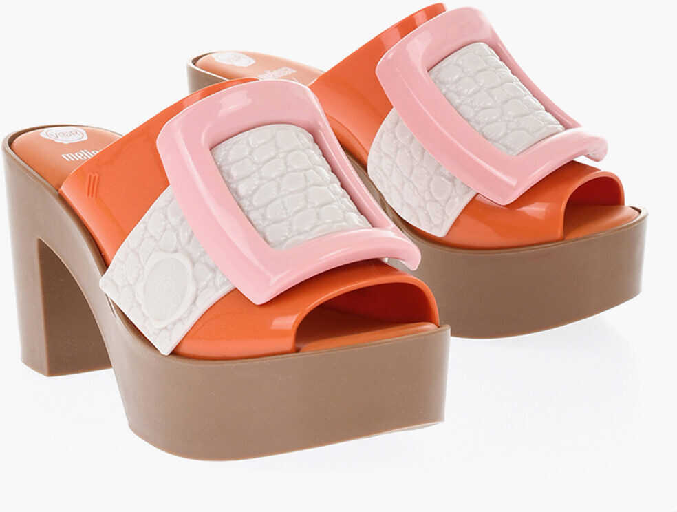 Papuci Viktor & Rolf Melissa Rubber Buckle Up Mules With Maxi Buckle 10Cm Orange Femei (BM 18189901) 1