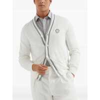 Pulovere Brunello Cucinelli pentru Barbati - Cardigane Brunello Cucinelli Cotton Cardigan PANAMAGRIGIO Barbati (BM 18190051) - B-mall.ro