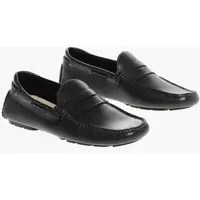 Pantofi de navigatie CORNELIANI Solid Color Leather Penny Loafers