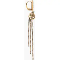 Cercei Golden-Effect Seal Drop Earrings With Rhinestone Femei