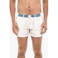 Sorturi de baie Contrasting Bands Midi Swim Shorts Barbati