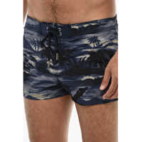 Sorturi de baie DSQUARED2 pentru Barbati - Sorturi de baie DSQUARED2 Beach Print Boxer Swim Shorts Blue Barbati (BM 18190369) - B-mall.ro