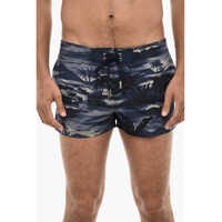 Sorturi de baie Beach Print Boxer Swim Shorts Barbati