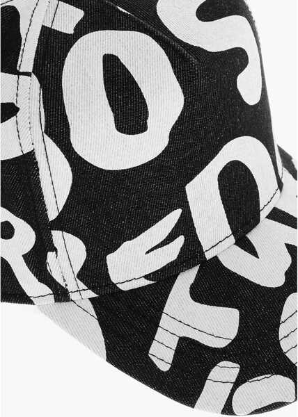 Sepci DSQUARED2 Printed Denim Baseball Cap Pop 80S Black & White Barbati (BM 18190408) 3