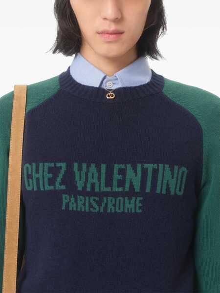 Pulovere Valentino Garavani Chez Valentino Sweater ULTRAMARINE DARK BLUE/DARKWOOD Barbati (BM 18190513) 4