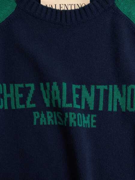 Pulovere Valentino Garavani Chez Valentino Sweater ULTRAMARINE DARK BLUE/DARKWOOD Barbati (BM 18190513) 5